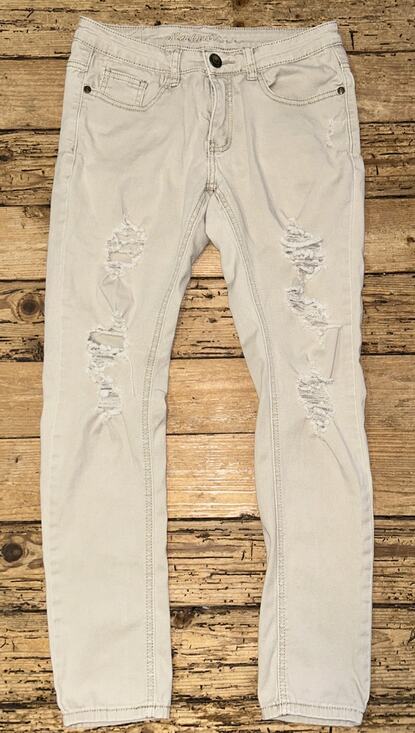 Machine Denim - Machine Nouvelle Mode Women’s Size 29 Khaki Distressed Jeans